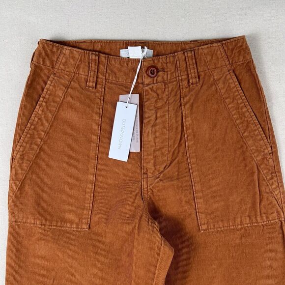 Outerknown Lou Cord Pants Women’s 24 Faded Cedar Brown High Rise Corduroy - Picture 4 of 16